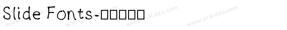 Slide Fonts字体转换